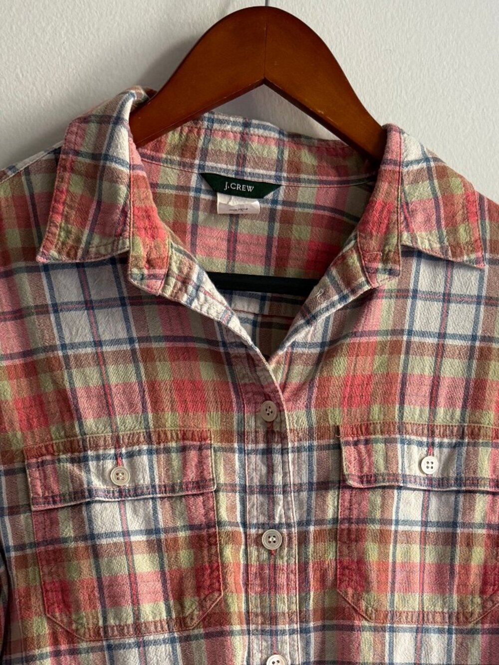 Fall Plaid J.Crew Lightweight Woven Cotton Button-Down Shirt